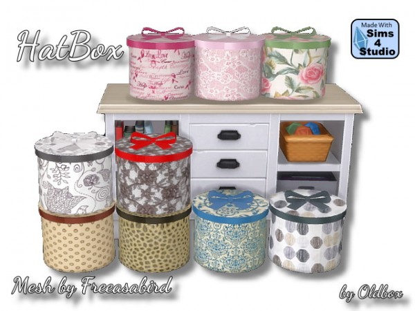  All4Sims: Hat Boxex by Oldbox