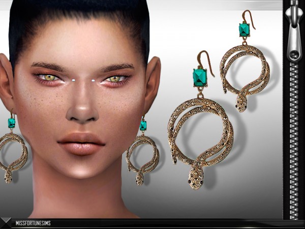  The Sims Resource: MFS Klaudia Earrings by MissFortune