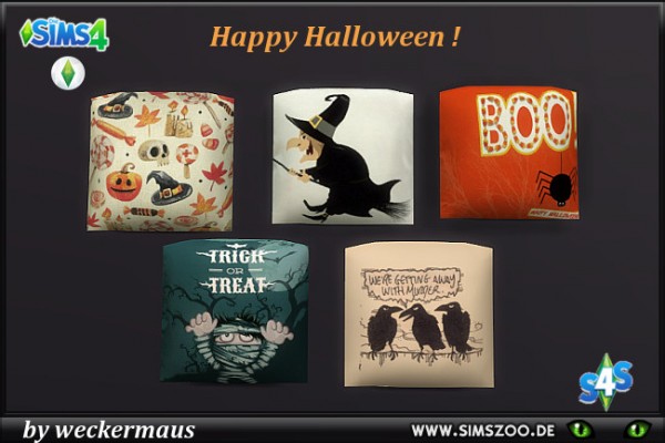  Blackys Sims 4 Zoo: Halloween pillow by weckermaus