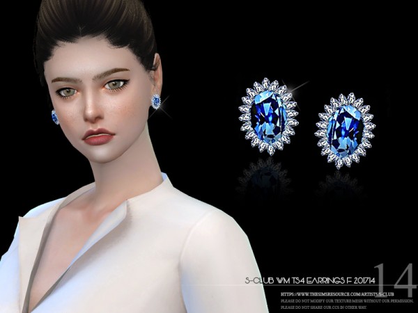  The Sims Resource: Earrings 201714 by S Club