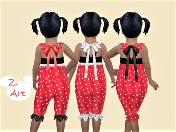  The Sims Resource: BabeZ. 34  Jumpsuit with polka dots by Zuckerschnute20
