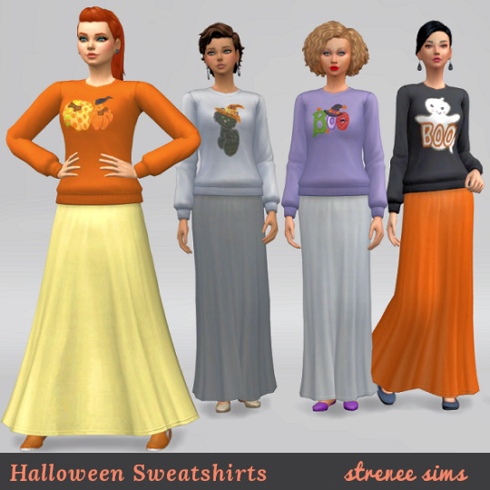  Strenee sims: Halloween Sweaters