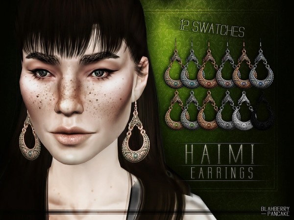  The Sims Resource: Haimi Earrings by Blahberry Pancake