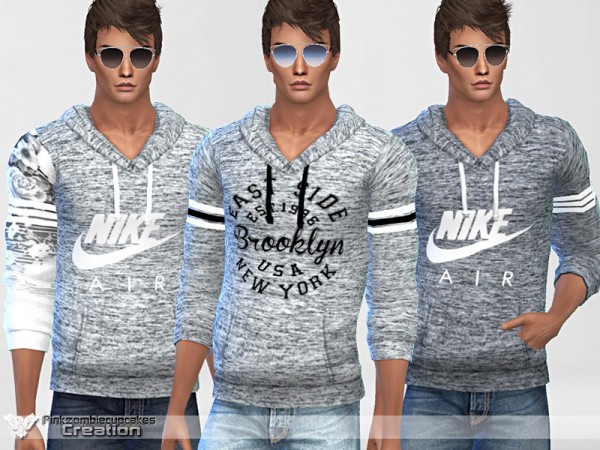  The Sims Resource: Sporty Hoodie 010 For Him by Pinkzombiecupcakes