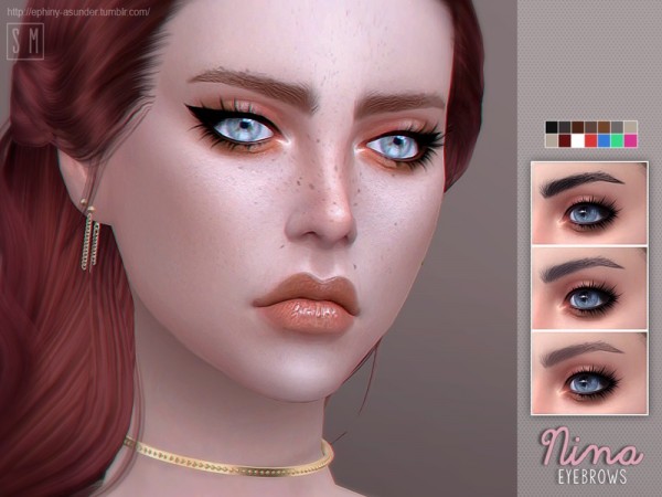  The Sims Resource: Nina   Eyebrows by Screaming Mustard