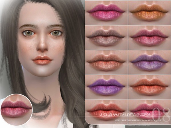  The Sims Resource: Lipstick 201708 by S Club