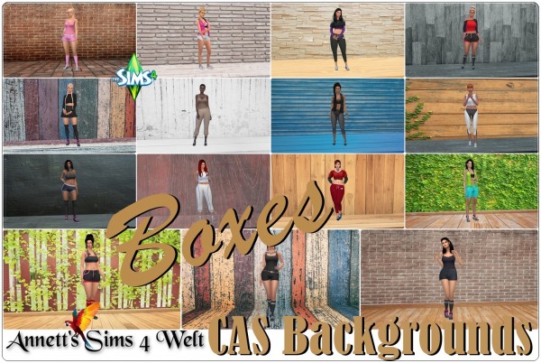  Annett`s Sims 4 Welt: CAS Backgrounds Boxes