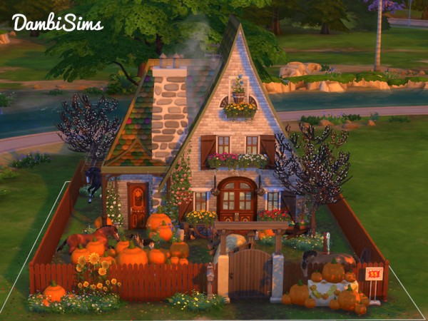  The Sims Resource: Pumpkin Cottage Farm by dambsims