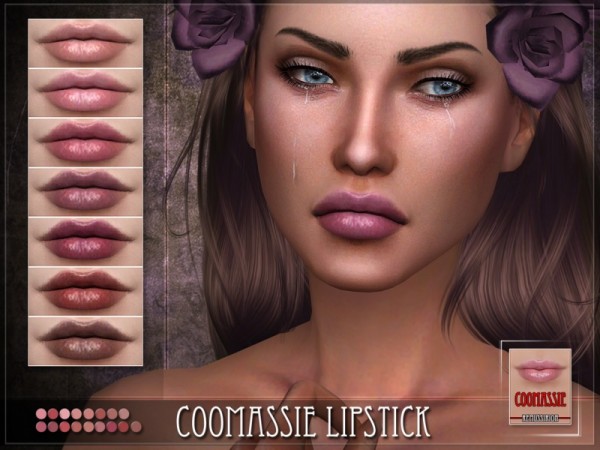  The Sims Resource: Coomassie Lipstick by RemusSirion