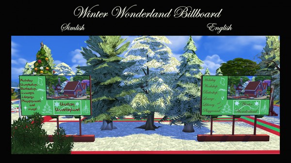  Mod The Sims: Winter Wonderland Themed Billboard  by Simmiller