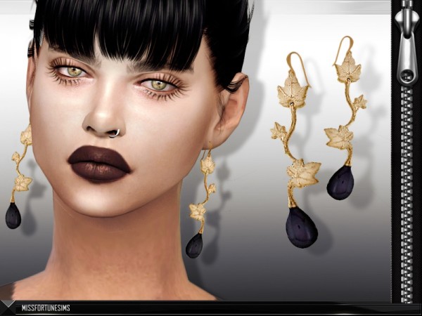  The Sims Resource: MFS Brianna Earrings by MissFortune