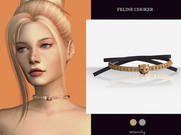  The Sims Resource: Feline Choker by serenity cc