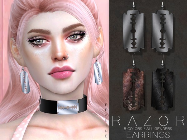 The Sims Resource: Razor Accessory Kit by Pralinesims • Sims 4 Downloads