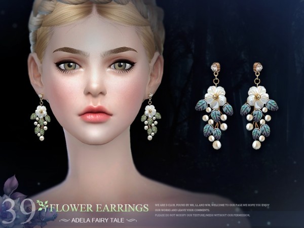  The Sims Resource: Earrings N39 by S Club