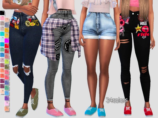  The Sims Resource: Madlen`s Tacito shoes recolored by Pinkzombiecupcakes