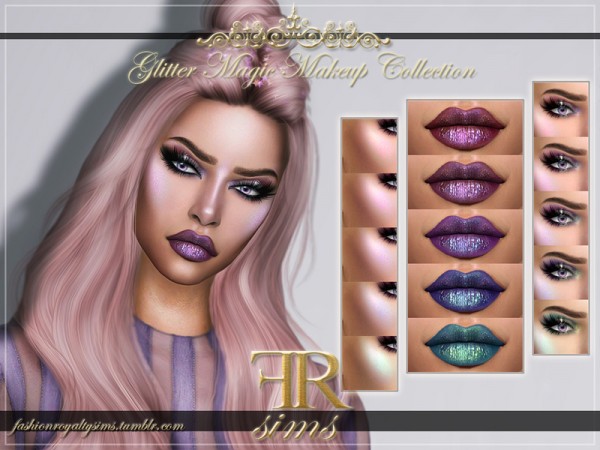  The Sims Resource: Glitter Magic Makeup Collection by FashionRoyaltySims