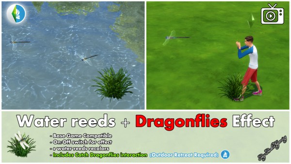  Mod The Sims: Water reeds and Dragonflies effect by Bakie