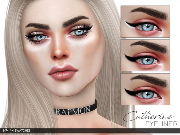  The Sims Resource: Catherine Eyeliner N74 by Pralinesims