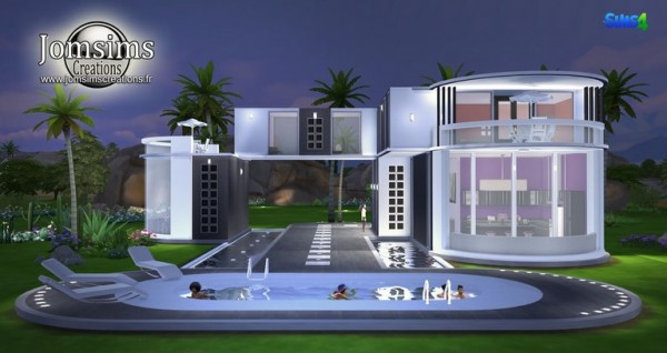  Jom Sims Creations: Rounded swimming pool house