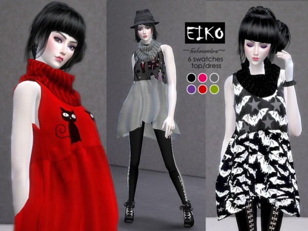  The Sims Resource: EIKO   Top dress by Helsoseira