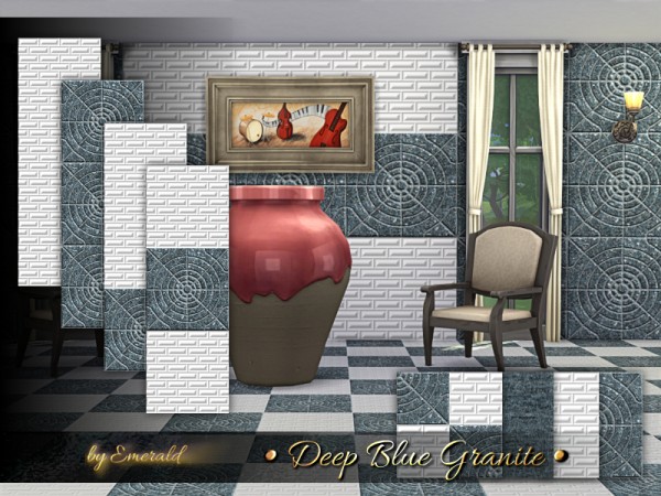  The Sims Resource: Deep Blue Granite by emerald