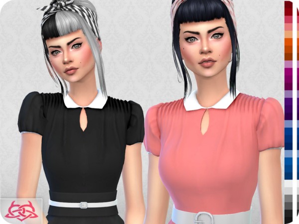  The Sims Resource: The Vanora Blouse recolored 2 by Colores Urbanos