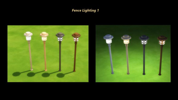  Mod The Sims: Light Me Up  Fence, Gate and Garden Lights by Snowhaze