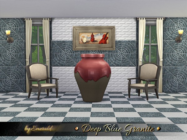  The Sims Resource: Deep Blue Granite by emerald