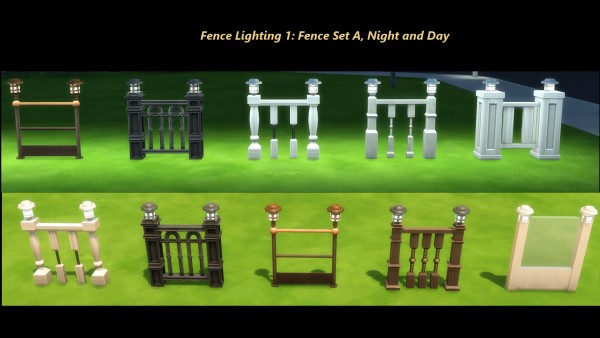 Mod The Sims: Light Me Up  Fence, Gate and Garden Lights by Snowhaze