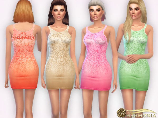  The Sims Resource: Slim Fit Bodycon Tank Dress by Harmonia