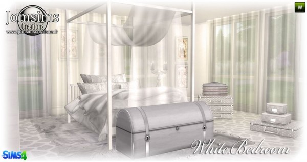 Jom Sims Creations: White bedroom • Sims 4 Downloads