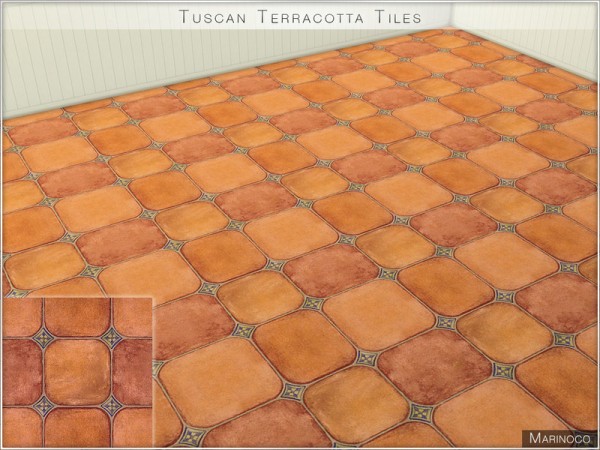  The Sims Resource: Tuscan Terracotta Tiles by Marinoco