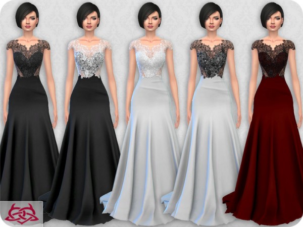  The Sims Resource: Wedding Dress 10 recolor 4 by Colores Urbanos
