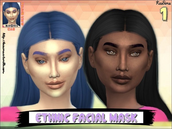  Simsworkshop: Ethnic Facial Mask Set by KaiSimsCC