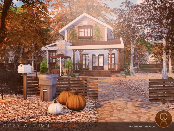  The Sims Resource: Cozy Autumn house by Pralinesims