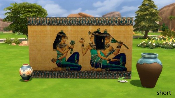  Mod The Sims: Blue Egyptian Ladies wallpapers by M16Tronaz
