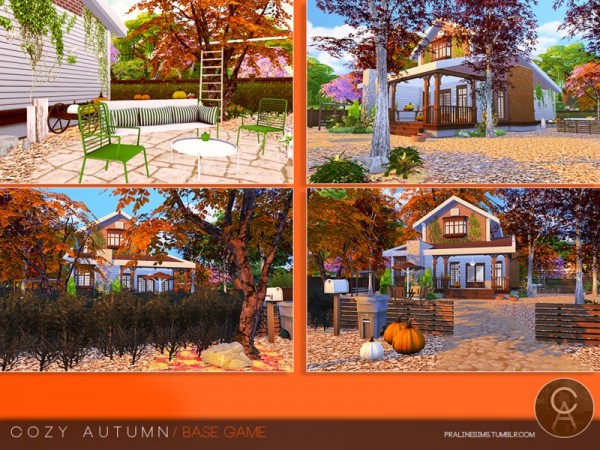  The Sims Resource: Cozy Autumn house by Pralinesims