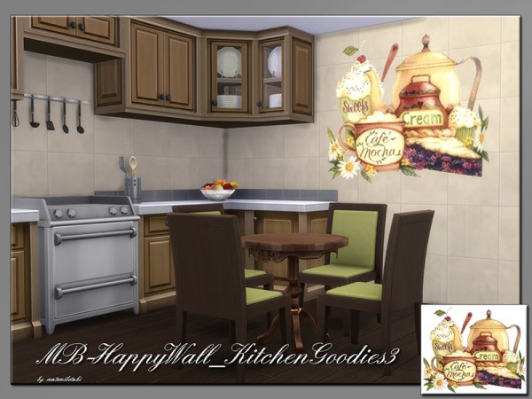  The Sims Resource: Happy Wall Kitchen Goodies 3 by matomibotaki