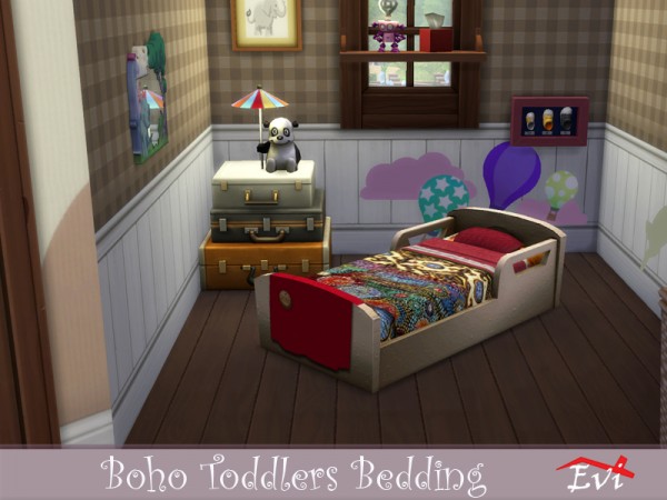  The Sims Resource: Toddlers Boho Beddings by evi