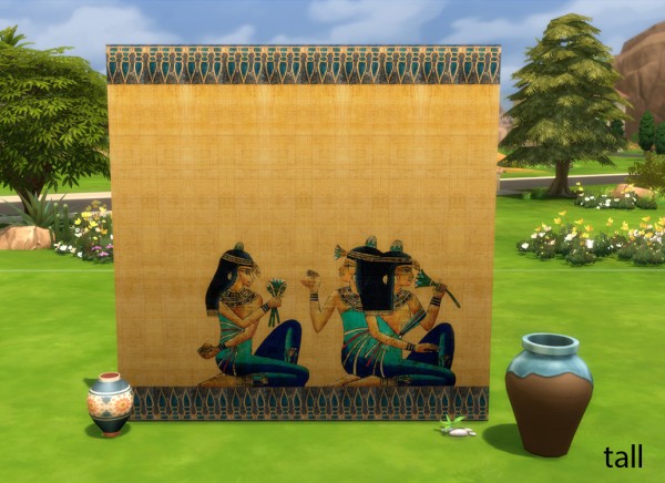  Mod The Sims: Blue Egyptian Ladies wallpapers by M16Tronaz