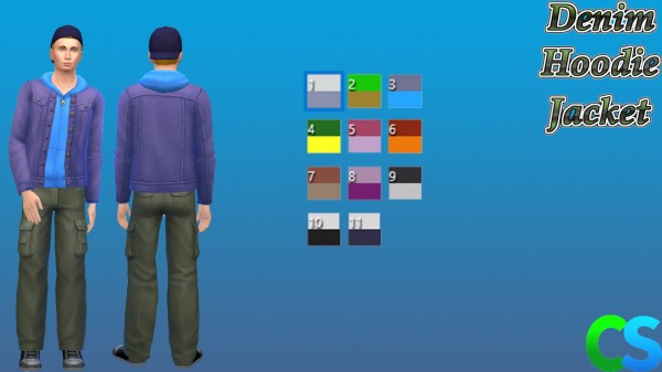  Simsworkshop: Denim Hoodie Jacket by cepzid