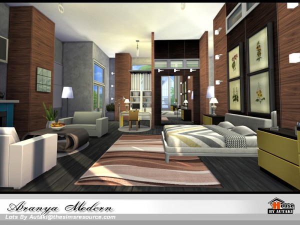  The Sims Resource: Aranya modern house by autaki