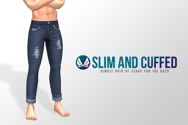  Simsational Designs: Slim and Cuffed   Set of Jeans