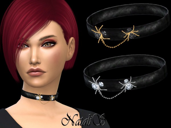  The Sims Resource: Choker with Spiders by NataliS