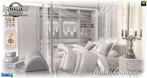 Jom Sims Creations: White bedroom