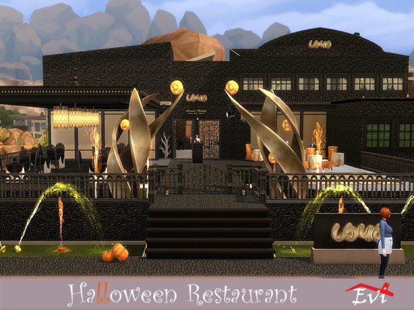  The Sims Resource: Halloween Restaurant by evi