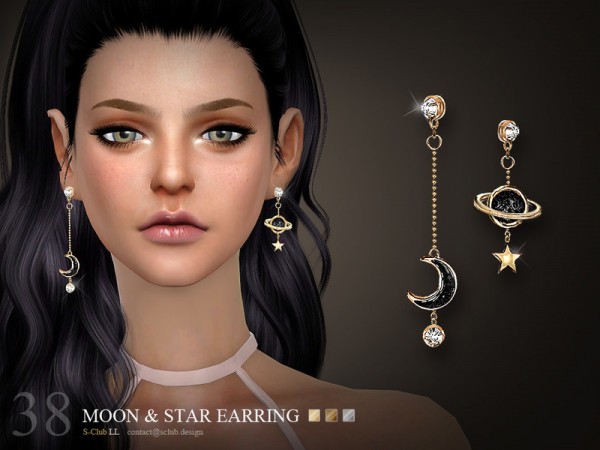  The Sims Resource: Earrings N38 by S club