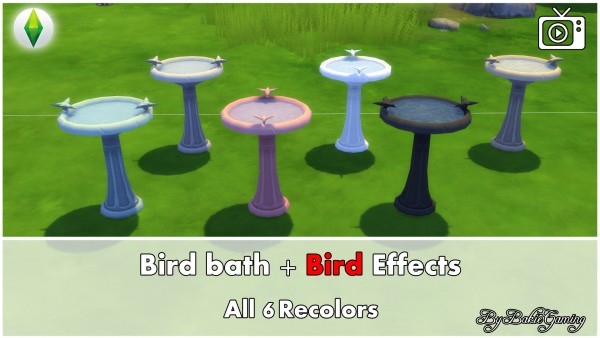  Mod The Sims: Bird Bath and effects by Bakie