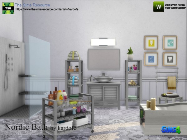  The Sims Resource: Nordic Bath by Kardofe