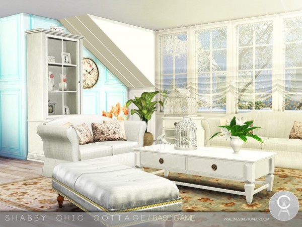  The Sims Resource: Shabby Chic Cottage by Pralinesims